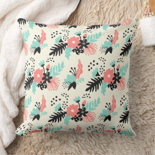 Coussin Magnifique conception florale botanique