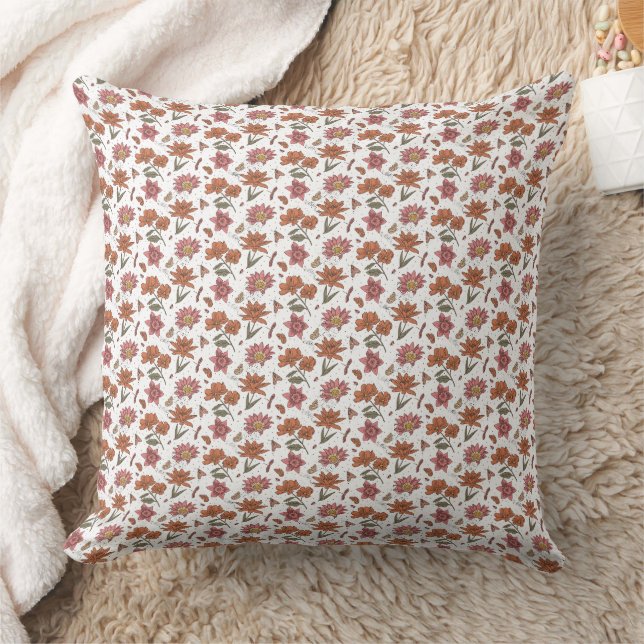 Coussin Magnifique conception florale botanique (Couverture)