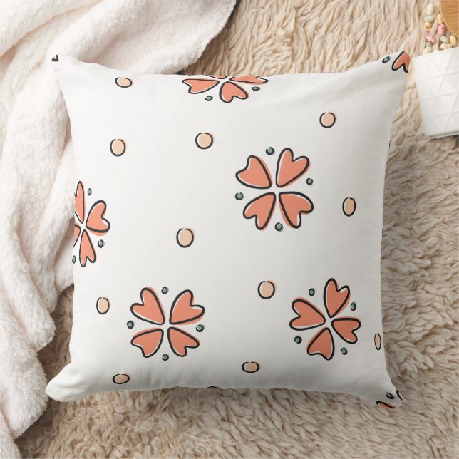 Coussin Magnifique conception florale botanique (Couverture)