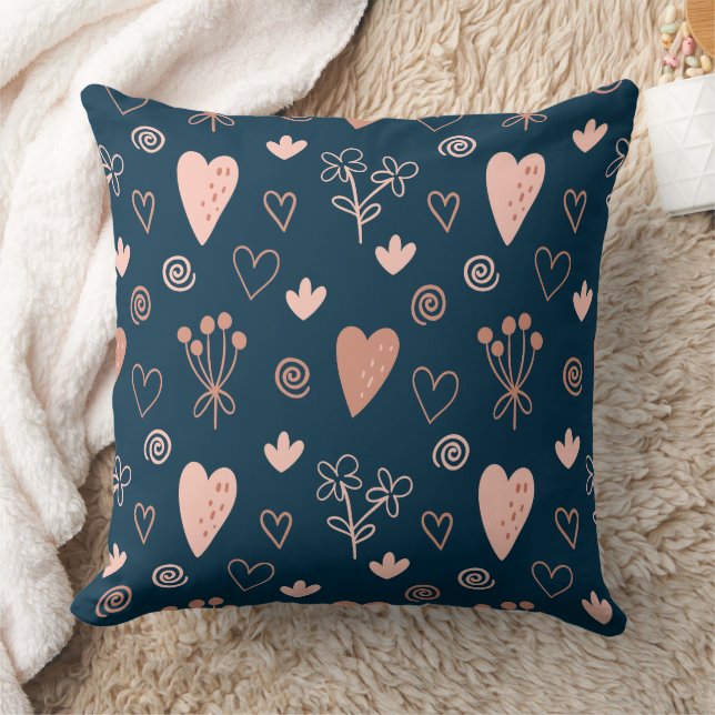 Coussin Magnifique conception florale botanique (Couverture)