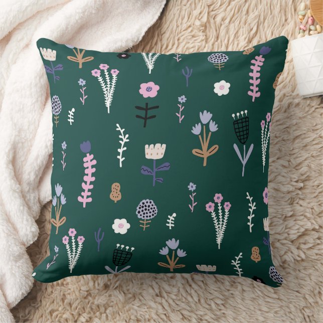 Coussin Magnifique conception florale botanique (Couverture)