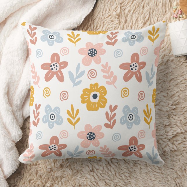 Coussin Magnifique conception florale botanique (Couverture)