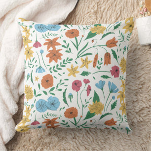 Coussin Magnifique conception florale botanique