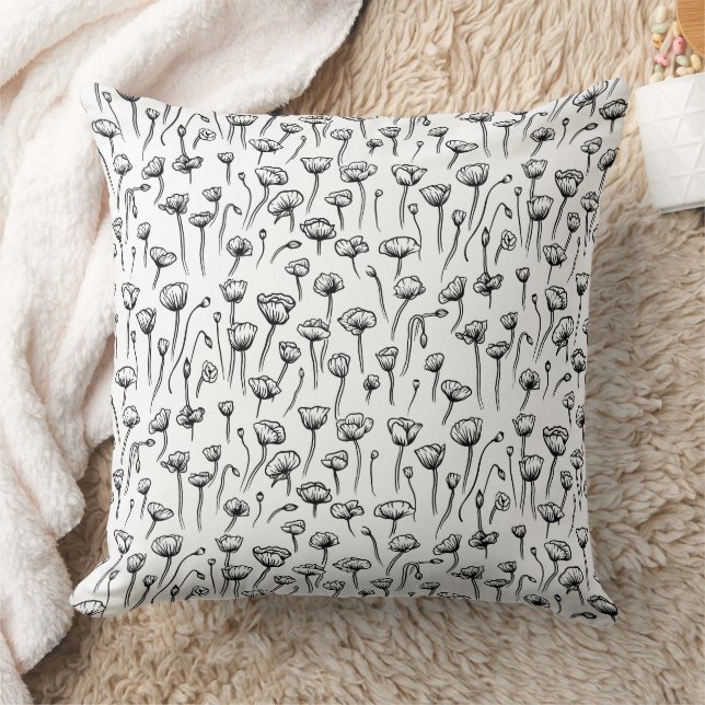 Coussin Magnifique conception florale botanique (Couverture)