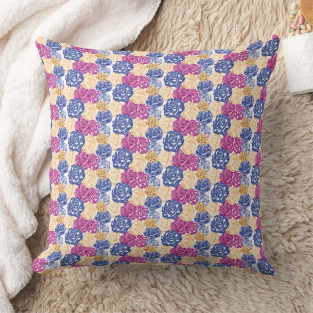 Coussin Magnifique conception florale botanique (Couverture)