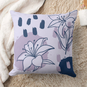 Coussin Magnifique conception florale botanique