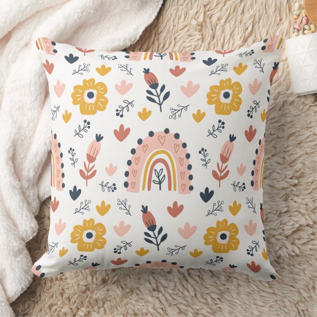 Coussin Magnifique conception florale botanique (Couverture)