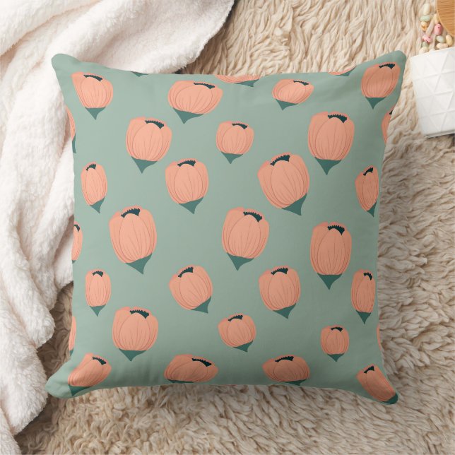 Coussin Magnifique conception florale botanique (Couverture)