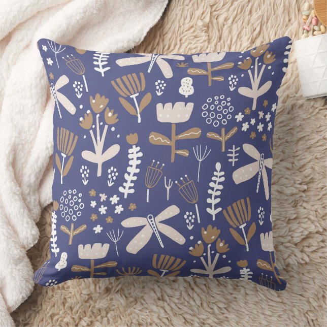 Coussin Magnifique conception florale botanique (Couverture)