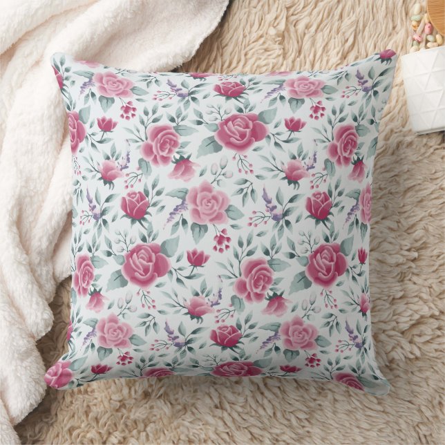 Coussin Magnifique conception florale botanique (Couverture)