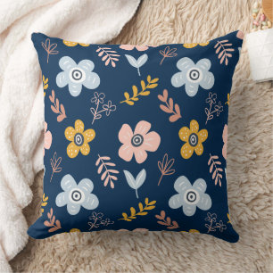 Coussin Magnifique conception florale botanique