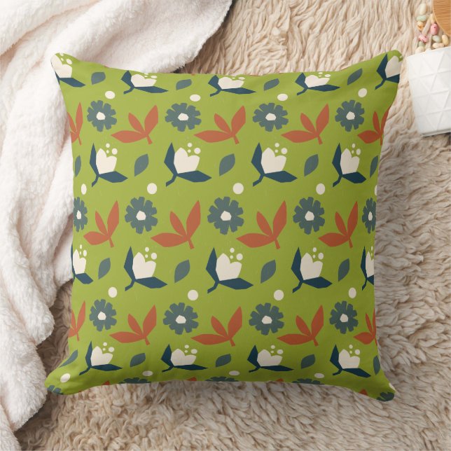 Coussin Magnifique conception florale botanique (Couverture)
