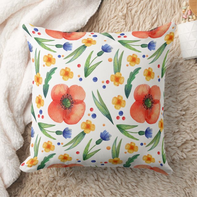 Coussin Magnifique conception florale botanique (Couverture)