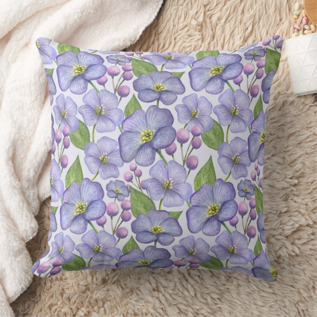 Coussin Magnifique conception florale botanique (Couverture)