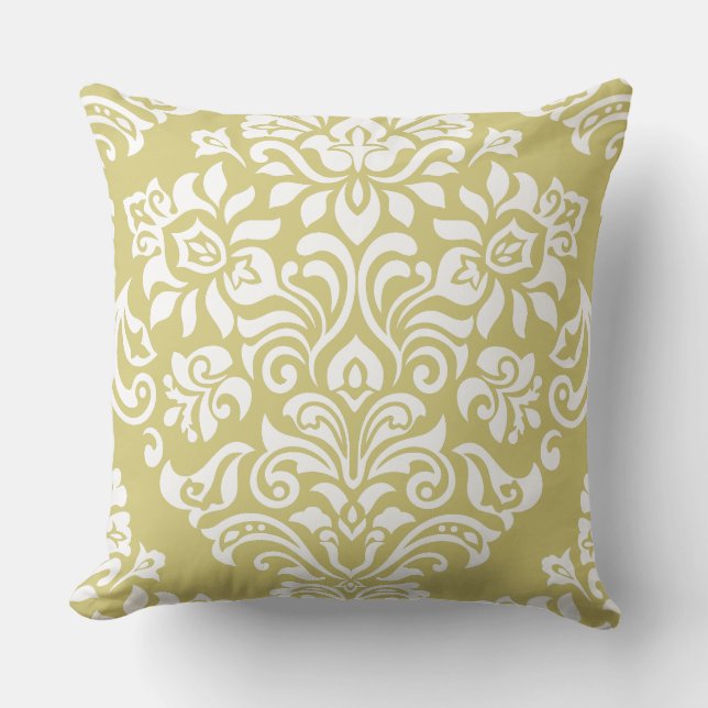 Coussin Magnifique damas floral élégant (Recto)