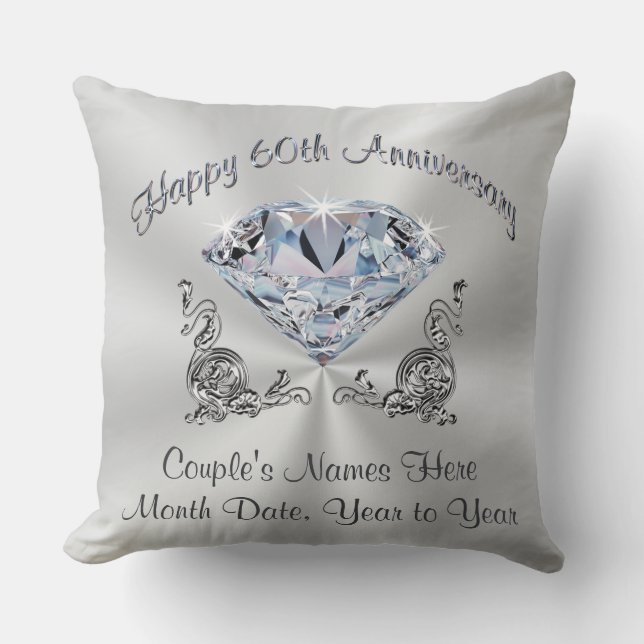 Coussin magnifique d'anniversaire de diamant, (Recto)