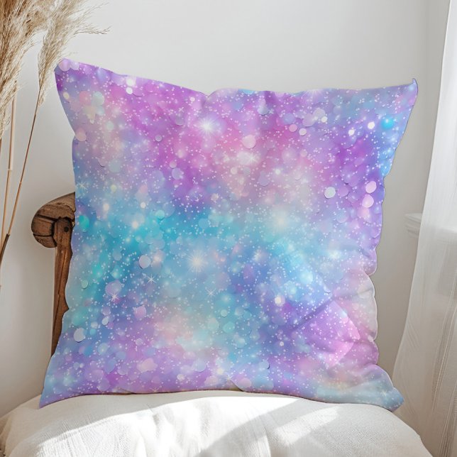 Coussin Magnifique Fond Pailleté Coloré (Créateur téléchargé)