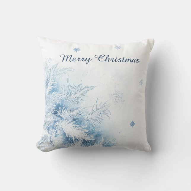 Coussin Magnifique gelée de Noël en hiver (Recto)