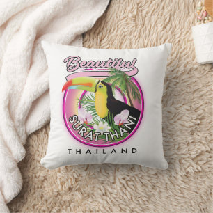 Coussin Magnifique logo de Surat Thani Thaïlande
