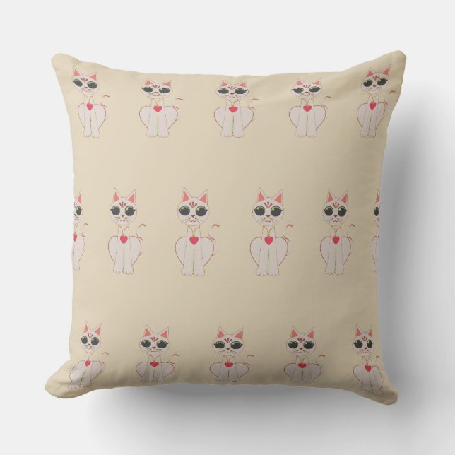 Coussin Magnifique motif de chat (Recto)