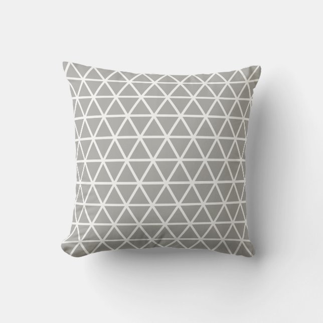 Coussin Magnifique motif géométrique en triangle (Recto)