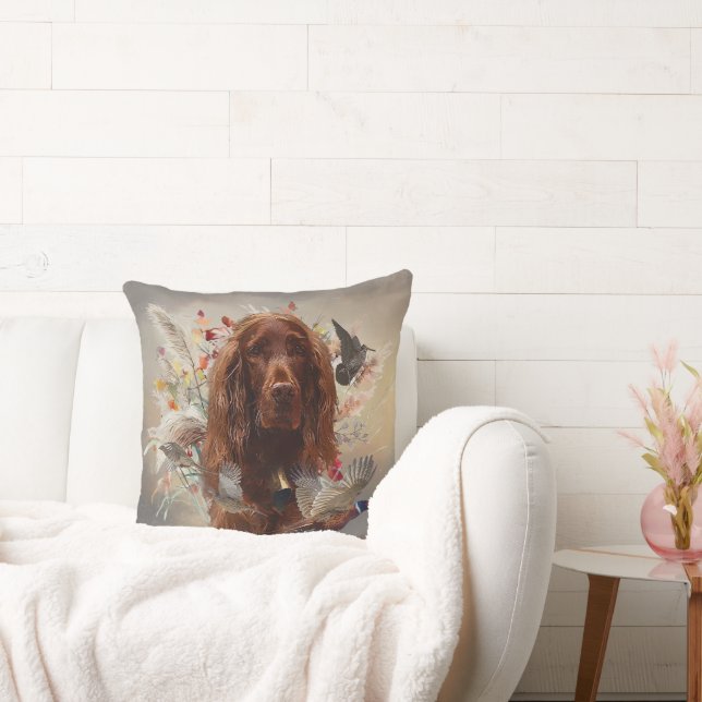 Coussin Magnifique Setter Irlandais (Canapé)