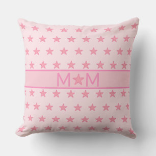 Coussin Magnifique Star Mom & Star Motif sur rose