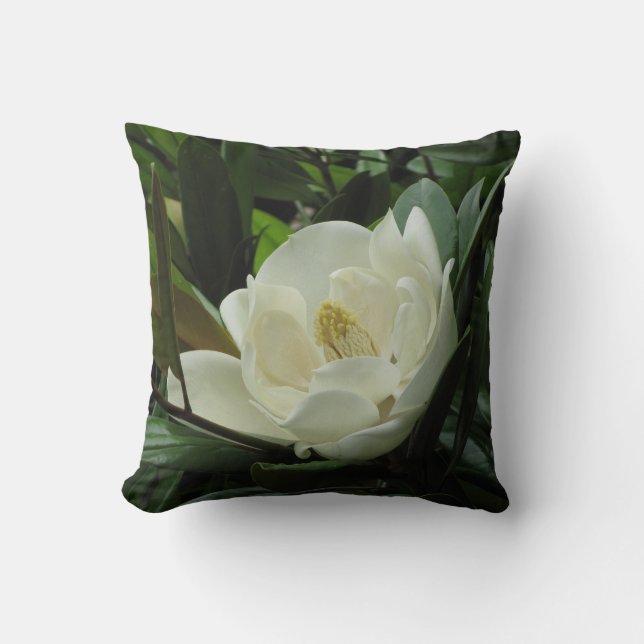 Coussin Magnolia blanche (Recto)