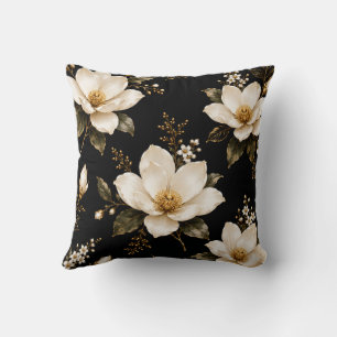 Coussin Magnolia Floral Luxueux Motif Sans Couture Artwork