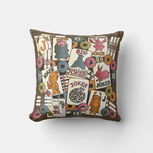 Coussin Mah Jong Jokers (Recto)