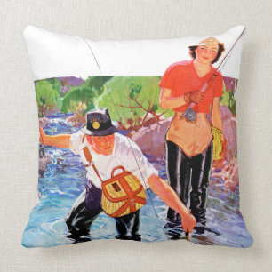 Coussin Maillage d'un poisson par R.J. Cavaliere