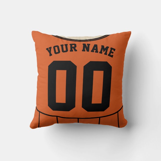 Coussin maillot de football Jersey Modèle orange (Verso)