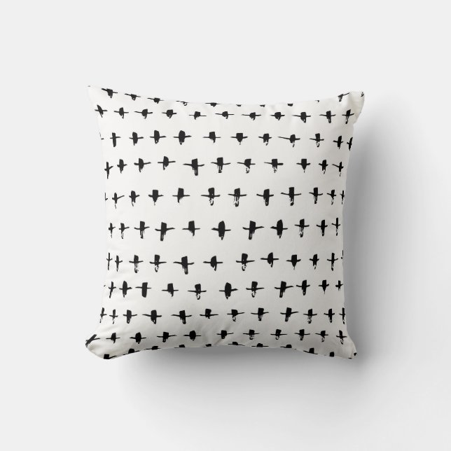 Coussin Main de croix noires dessinée géométrique (Recto)