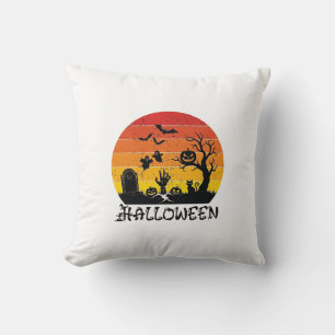 Coussin Main de zombie d'Halloween Pierre tombale Arbre Ch