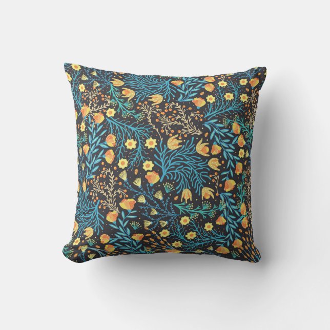 Coussin Main florale dessinée : Créative sans fil (Recto)