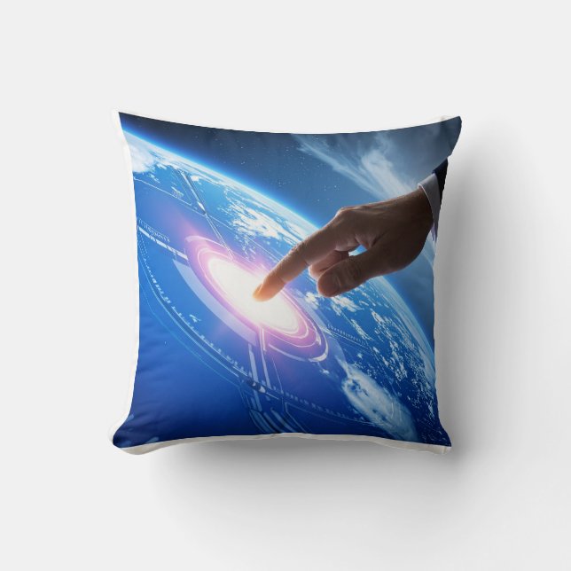 Coussin Main touchant la terre (Recto)