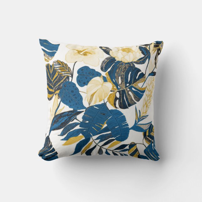 Coussin Main Tropicale tirée : Motif créatif sans couture (Recto)