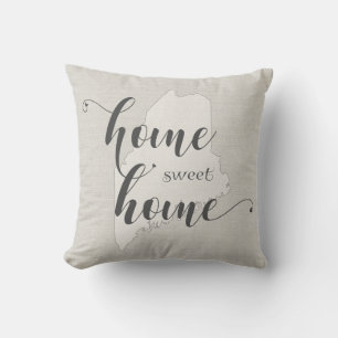 Coussin Maine - Home Sweet Home Burlap look