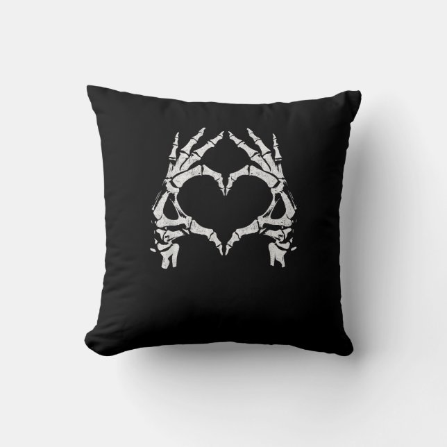 Coussin Mains de coeur de squelette - Halloween - Mains de (Recto)