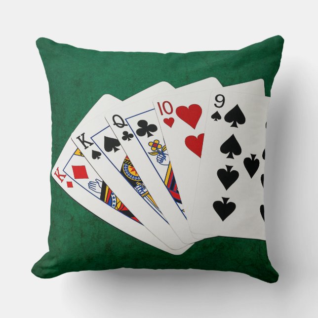 Coussin Mains de poker - Une paire - King (Recto)