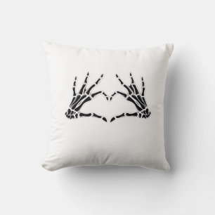 Coussin Mains De Squelette En Forme De Coeur - Art Unique 