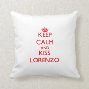 Coussin Maintenez calme et baiser Lorenzo