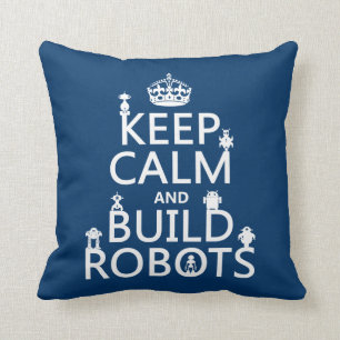 Coussin Maintenez les robots calmes et de construction