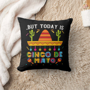 Coussin Mais Aujourd'Hui Est Cinco De Mayo, Cactus Mexicai