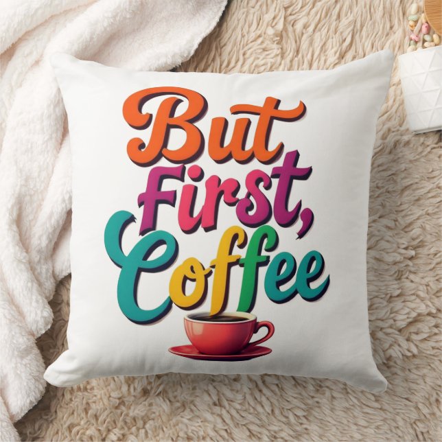Coussin Mais D'Abord, Le Café (Couverture)
