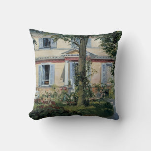 Coussin Maison à Rueil d'Edouard Manet, Vintage Fine Art
