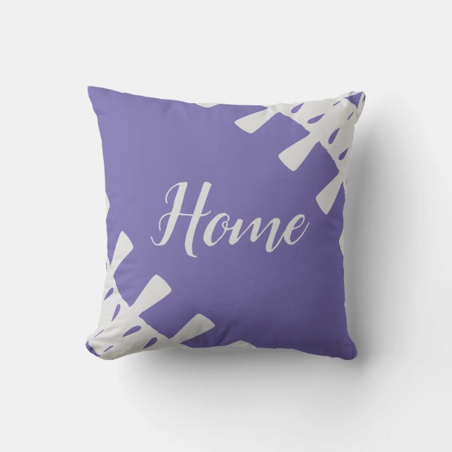 Coussin Maison Argent et Bleu (Recto)