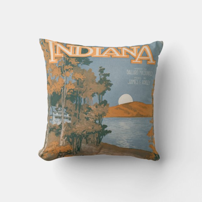 Coussin Maison arrière encore en Indiana (Recto)