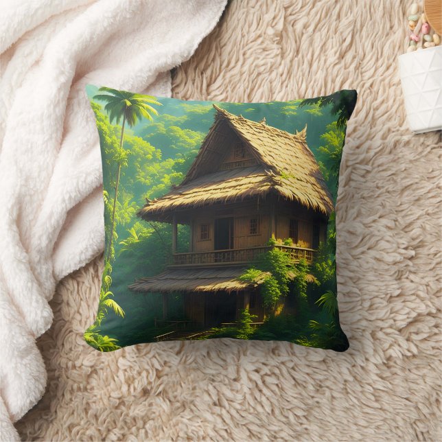 Coussin Maison au Bord de la Rivière - Une Maison au Bord  (Couverture)