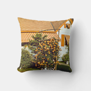Coussin Maison de campagne avec treillis de roses